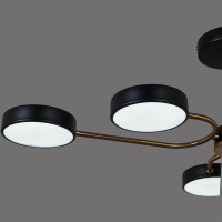 Люстра на штанге Reluce 03325-0.3-06 BK+COPPER