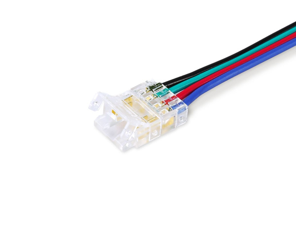 Соединитель гибкий двухсторонний Ambrella Light Illumination COB RGB 12/24V для лент 10mm (4 конт.) (5шт. в комплекте) GS7921