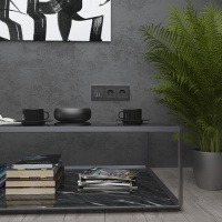 Рамка на 3 поста черный алюминий WL11-Frame-03 Werkel