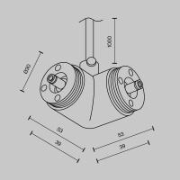 Угловой коннектор с вводом питания Maytoni Shelf CA014LC-P-B