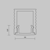 Рассеиватель для профиля 8x9, 12x9 (Белый, 10 м), ALM-0809-O-DF-10M Maytoni Led Strip 642088