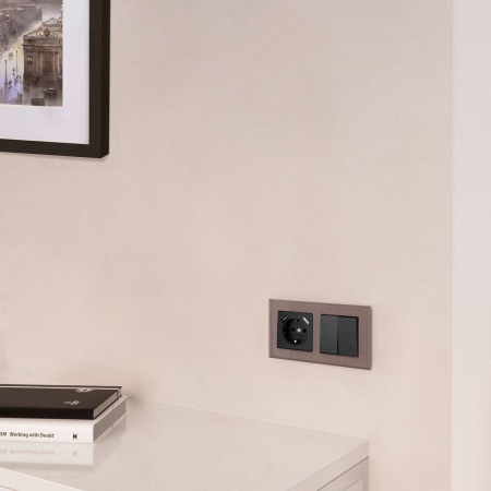 Рамка на 2 поста (латте, стекло) W0021142 Werkel