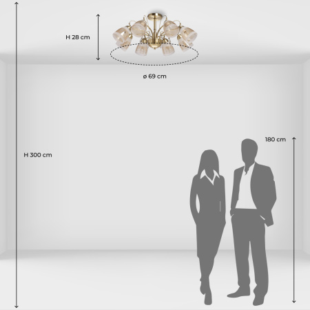 Люстра на штанге De Markt Блеск 315016208