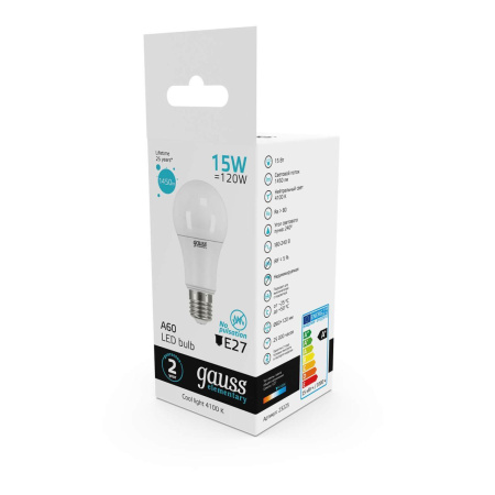 Лампа светодиодная E27 15W 4100K 23225