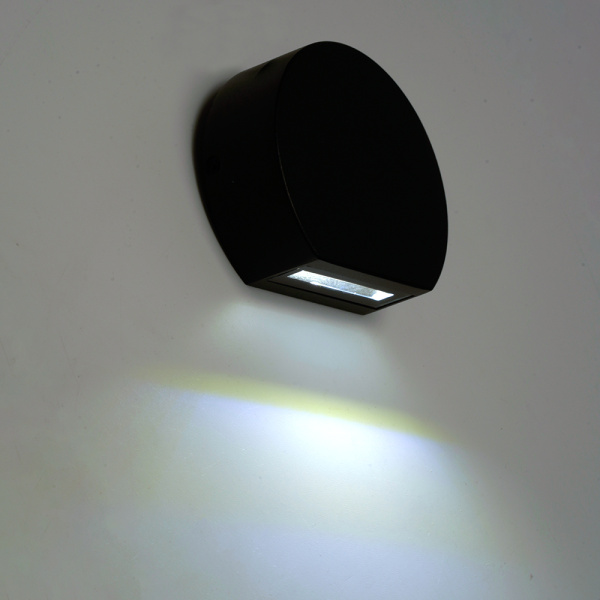 Уличный настенный светильник Feron Дели DH500, 6W, 55Lm, 3000/4000/6400К, черный