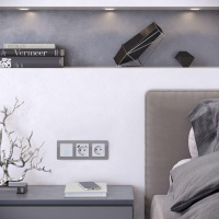 Рамка на 3 поста Acrylic графит W0032704 Werkel