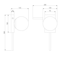 Бра Eurosvet Fredo 40036/1 черный жемчуг a061477