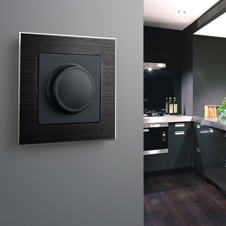 Рамка на 1 пост черный алюминий WL11-Frame-01 Werkel