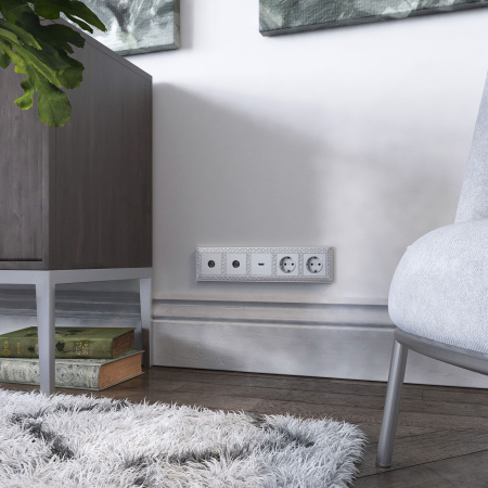 Рамка на 5 постов матовый хром WL07-Frame-05 Werkel