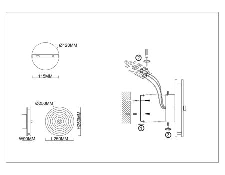 Настенный светильник Ambrella Light High Light Crystal LH31115