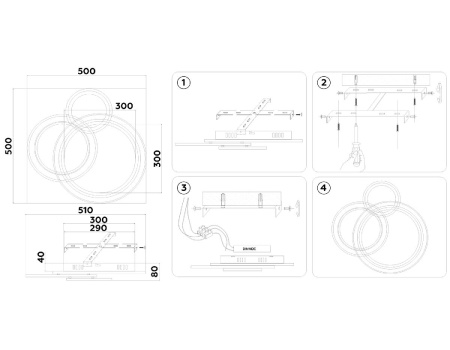 Потолочная люстра Ambrella Light Disk FA8515