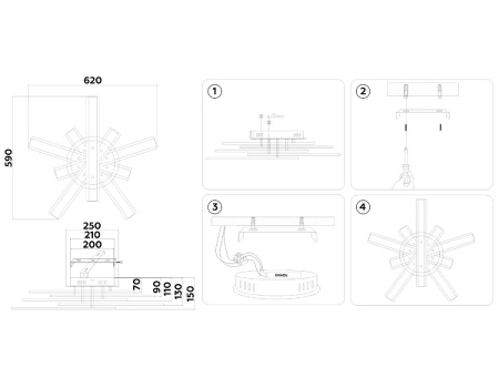 Потолочная люстра Ambrella Light Original FA8906