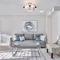 Потолочная люстра Eurosvet Steccato 10111/5 сатин-никель/прозрачный хрусталь Strotskis