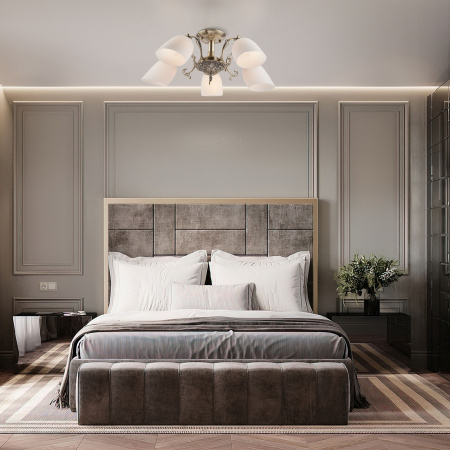 Подвесная люстра Eurosvet 22010/5 античная бронза