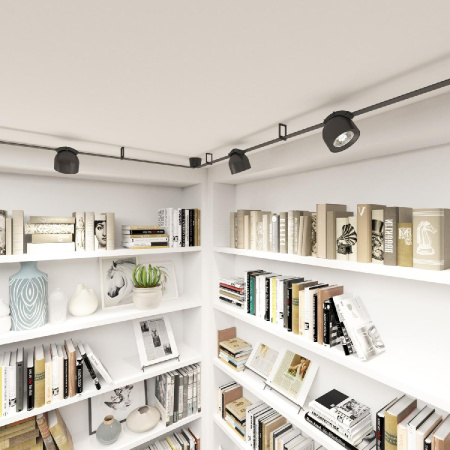 Трековый однофазный светильник Denkirs Belty Spot DK5541-BK