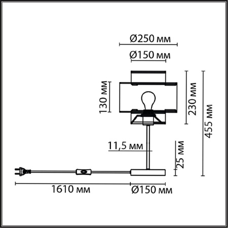 Настольная лампа Lumion Launa 8043/1T
