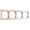 Рамка на 4 поста Acrylic (айвори) W0042743 Werkel