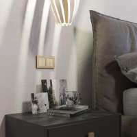 Сенсорный выключатель двухклавишный с функцией Wi-Fi Werkel шампань W4520611