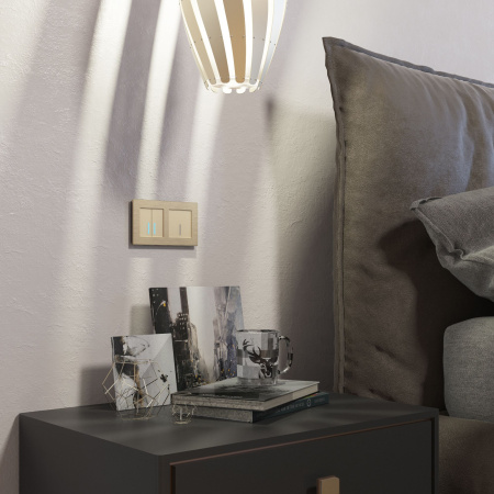 Рамка Werkel Aluminium на 2 поста шампань алюминий W0021711