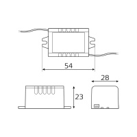 Блок питания Gauss Basic 5Вт DC12В 0.42А IP67 BT520