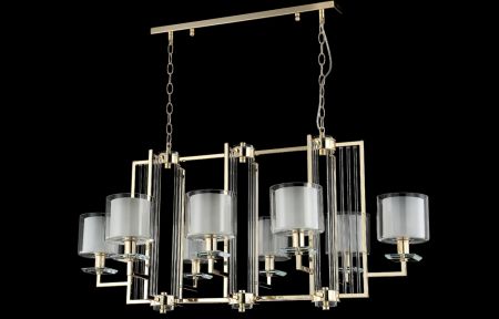 Подвесная люстра Crystal Lux Nicolas NICOLAS SP8 L1000 GOLD/WHITE