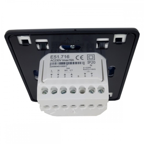 Терморегулятор для теплого пола E-51.716 (3.5 кВт) черный