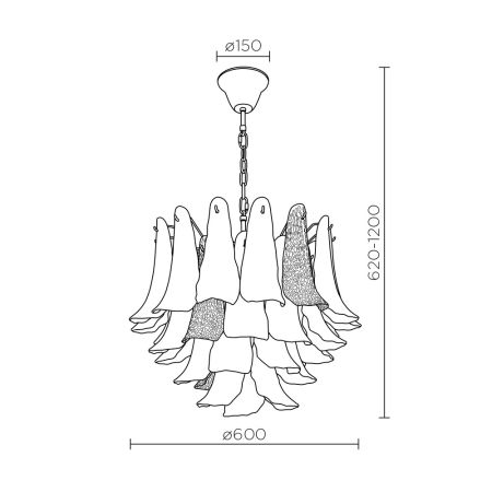 Подвесная люстра Modelux ML.6777.10P GD