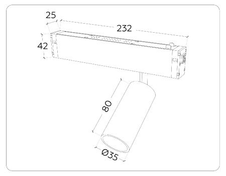 Трековый магнитный светильник Ambrella Light Magnetic 220V GL1202