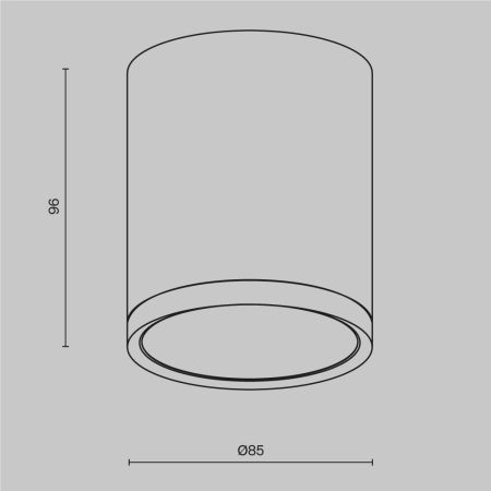 Потолочный светильник Maytoni Technical Hoop C086CM-GX53-MRD-BG