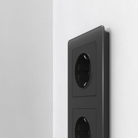 Рамка на 2 поста Acrylic черный W0022708 Werkel