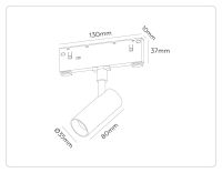 Трековый магнитный светильник с переключателем цв. темп. Ambrella Light GL2300