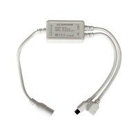 Контроллер для двухцветной светодиодной лентой Apeyron 12-24В 72Вт 2*3A/канал, IP20 пульт, DC-коннектор для входа, 4-игольчатый коннектор для выхода 04-30