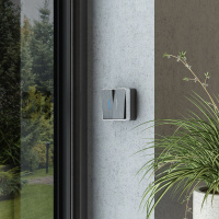 Выключатель двухклавишный с подсветкой Gallant графит рифленый WL15-03-03 Werkel