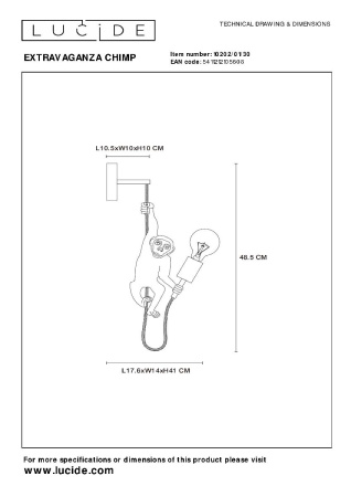 Бра Lucide Extravaganza Chimp 10202/01/30