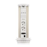 Блок розеток 12J (2 секции, USB type A+C + RJ45 + HDMI) беспроводная зарядка Mebax 00-00002598