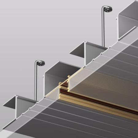 Шинопровод магнитный встраиваемый для ГКЛ Denkirs Shine Hide TR5702-SB