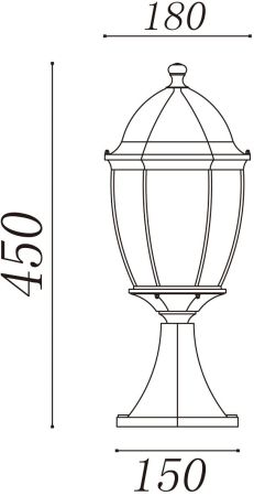 Уличный светильник De Markt Фабур 804040301