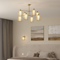 Люстра на штанге Eurosvet Voile 30192/8 золото a069159