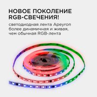 Комплект адресной светодиодной ленты Apeyron 24В 14,4Вт/м smd5050 60д/м IP20 5м RGB (адаптер питания, контроллер) 10-93