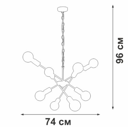 Подвесная люстра Vitaluce V4750-1/8