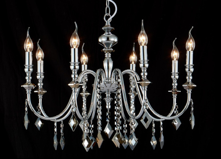 Подвесная люстра Crystal Lux MERCEDES SP8 CHROME/SMOKE