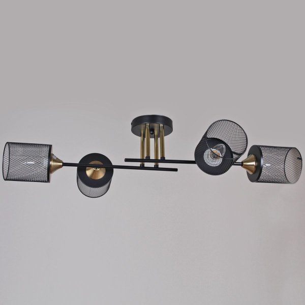 Потолочная люстра Reluce 38460-0.3-04 BK+COPPER