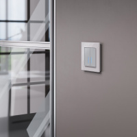 Сенсорный выключатель двухклавишный с функцией Wi-Fi Werkel серебряный W4520606