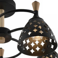 Люстра на штанге Reluce 01515-0.3-05 BK+WOOD