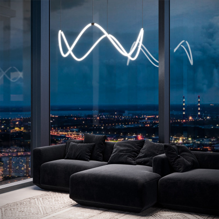 Подвесной светодиодный светильник Eurosvet 90288/1 черный