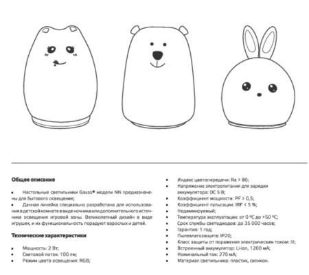 Настольная лампа Gauss NN301