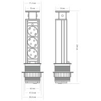 Блок розеток 105S Mebax 00-00000835