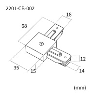 Коннектор для однофазного шинопровода Favourite Practica 2201-CB-002