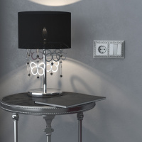 Рамка на 2 поста матовый хром WL07-Frame-02 Werkel