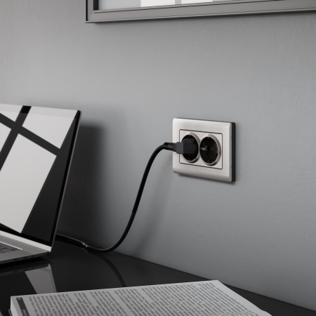 Рамка для двойной розетки глянцевый никель WL02-Frame-01-DBL Werkel